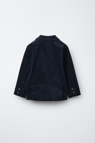 VESTE DE COSTUME EN VELOURS - Bleu marine de Zara - Image 1