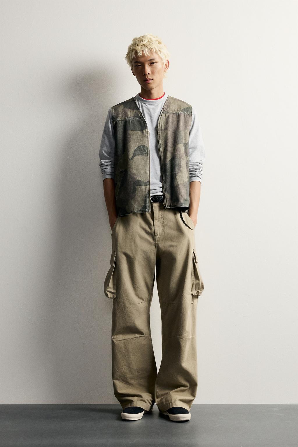 ABSTRACT PRINT WASHED WAISTCOAT