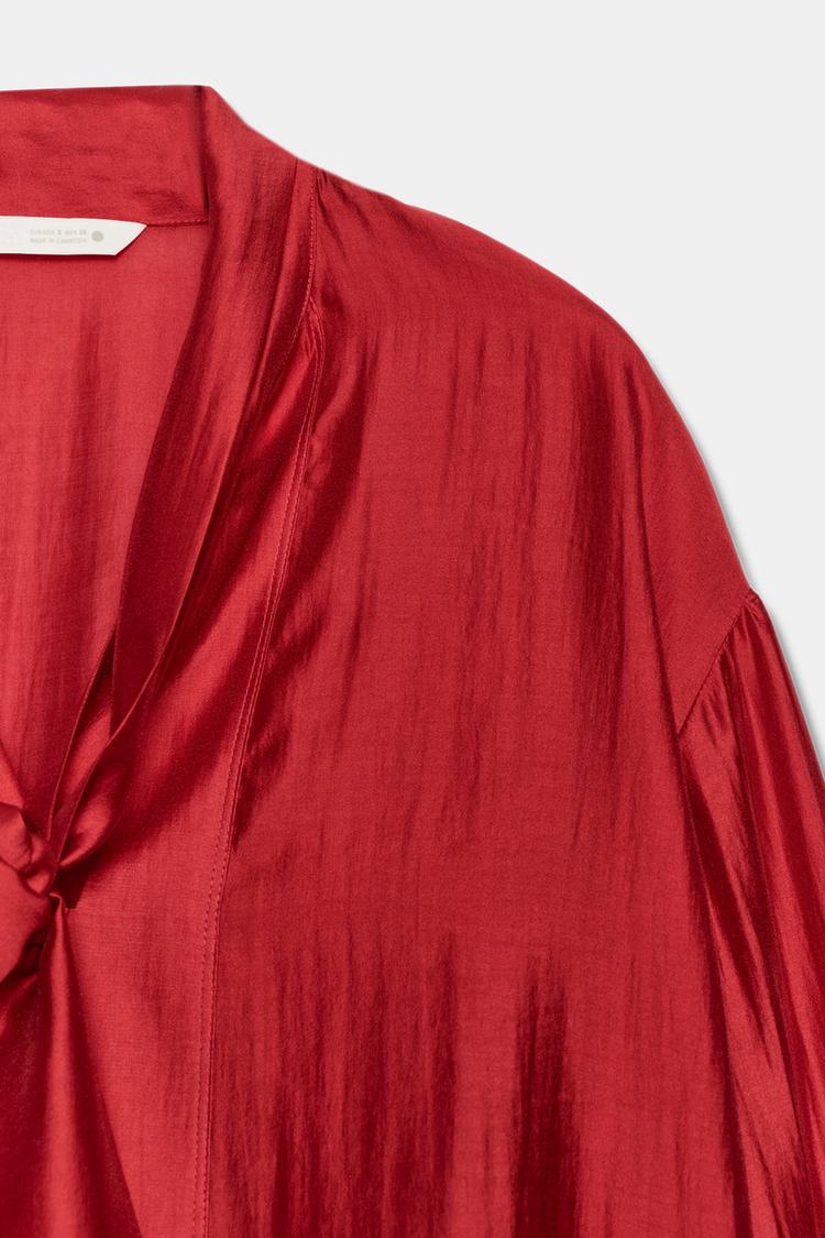 Camisa de satén de la colección ZW con lazos 8