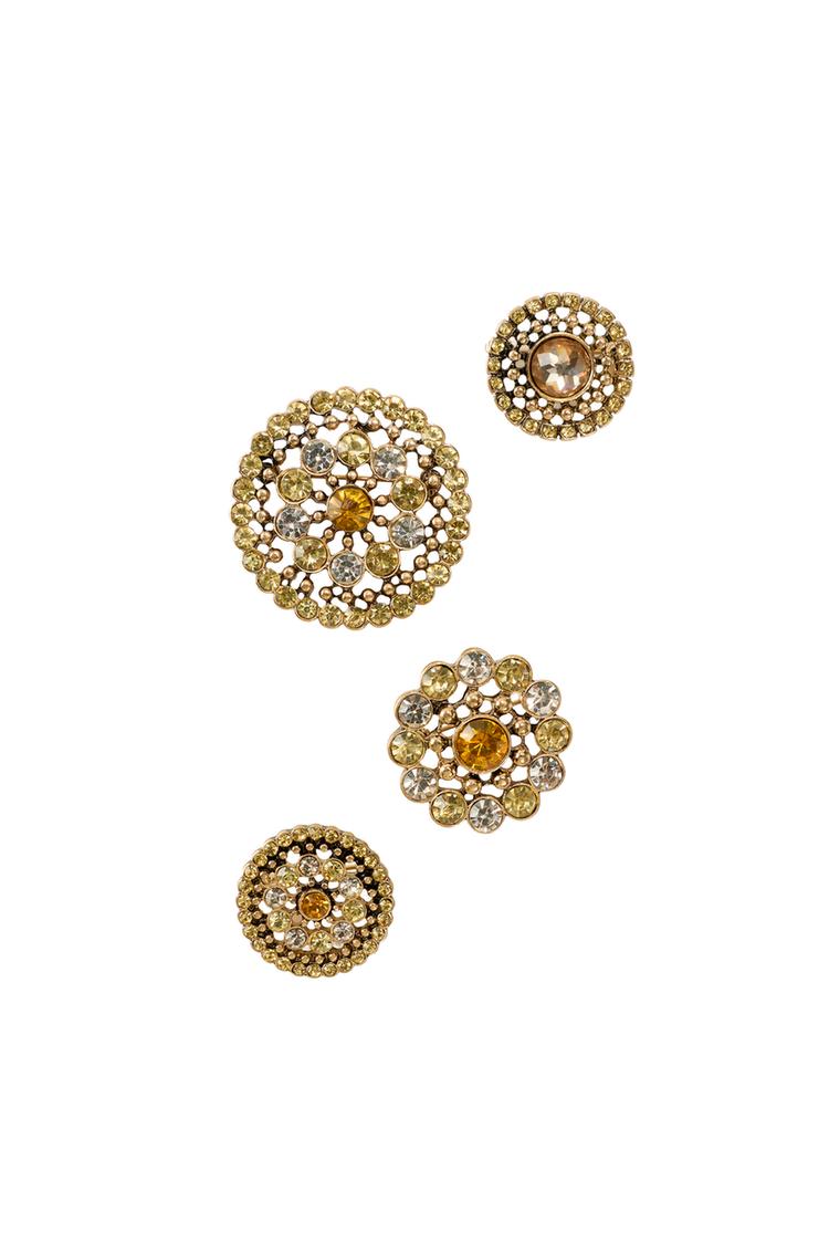 Pack 4 broches flor joyas marisa berenson x zara