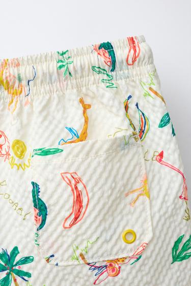 2-6 ANS/ SHORT DE BAIN ANIMAUX - Écru de Zara - Image 3