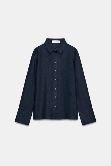 CAMISA LINO 100% ZW COLLECTION - Marino de Zara