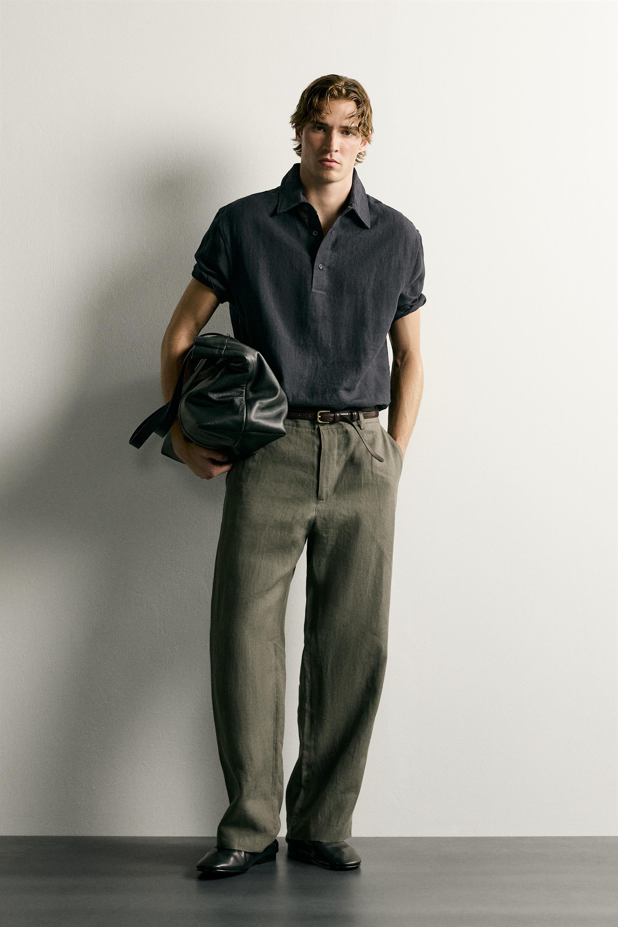 CHEMISE POLO BOXY FIT 100 % LIN
