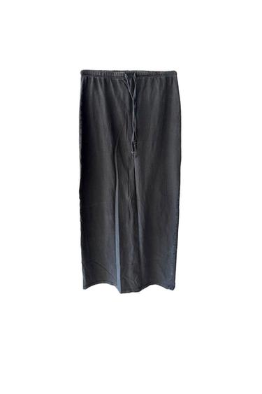 WASHED EFFECT SKIRT WITH SLIT