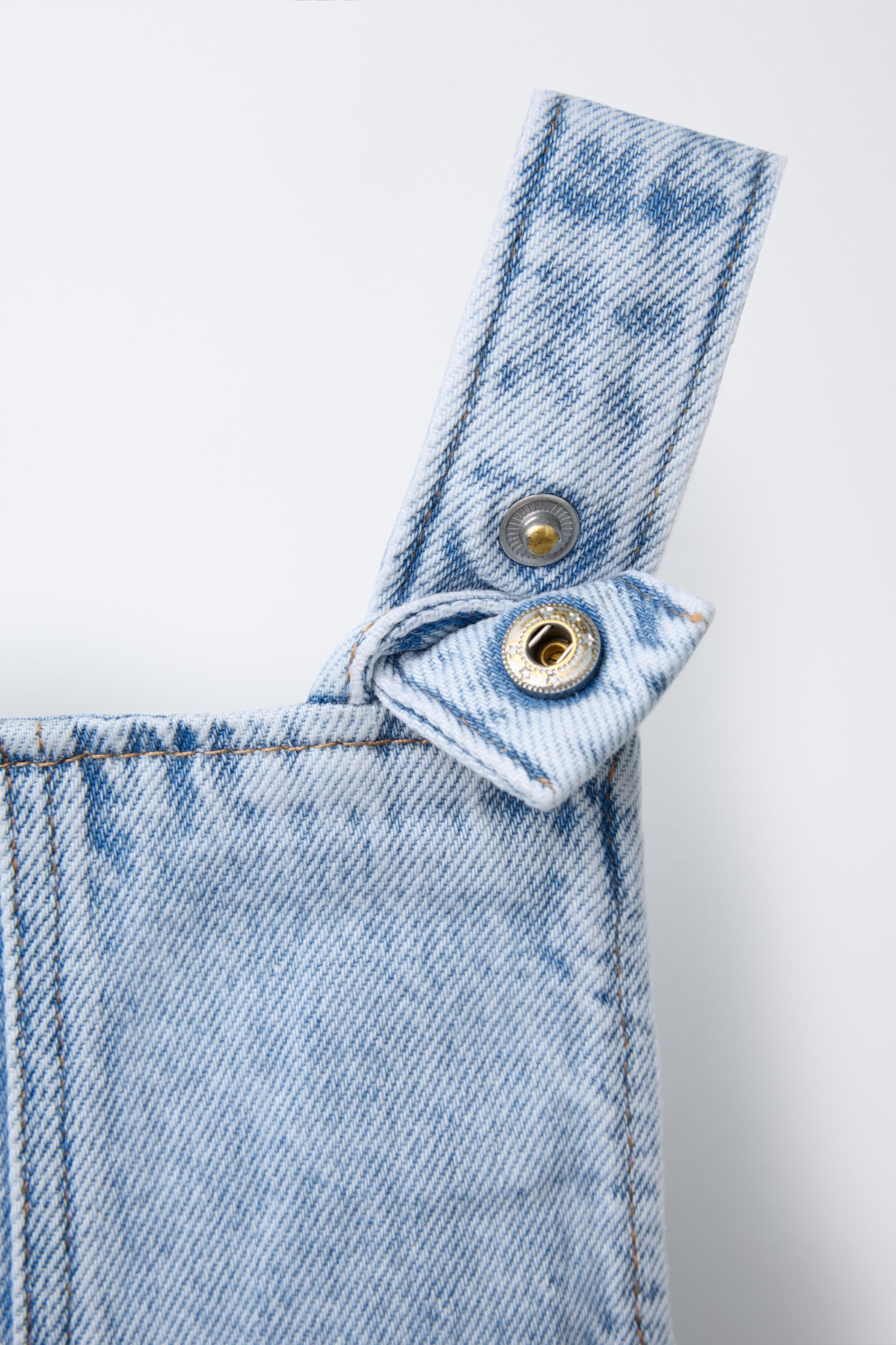 チェリー刺繍デニムオーバーオール - ライトブルー | ZARA Japan チェリー刺繍デニムオーバーオール - ライトブルー | ZARA Japan