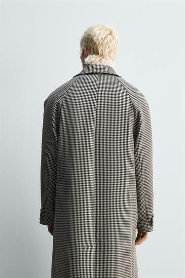 LIMITED EDITION CHECK TEXTURED COAT - Black / White by Zara - Image 2