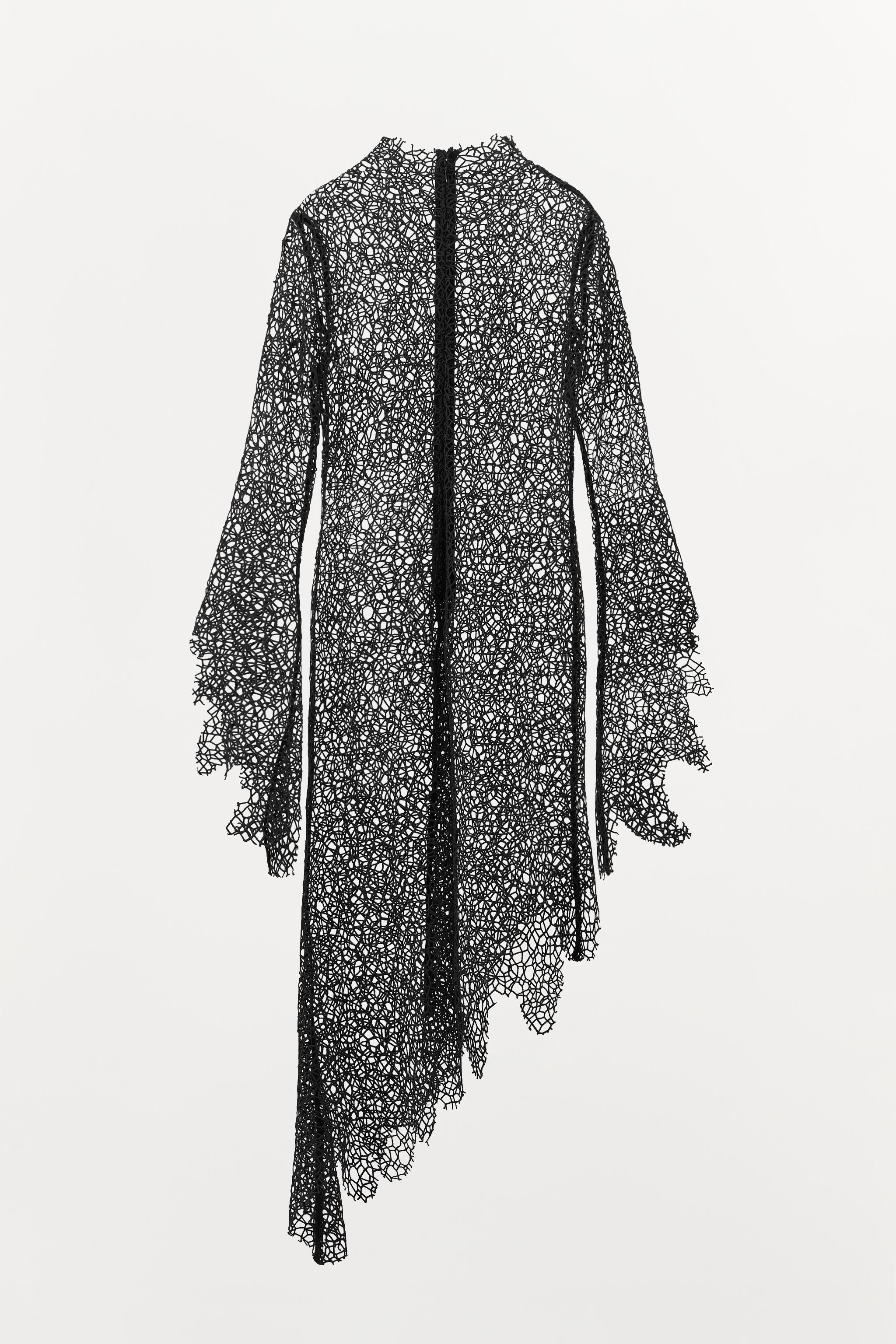 LIMITED EDITION アシンメトリーミディ丈ワンピース - ブラック