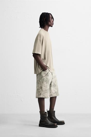 ABSTRACT PRINT RELAXED FIT BERMUDA SHORTS - Printed by Zara - Image 3