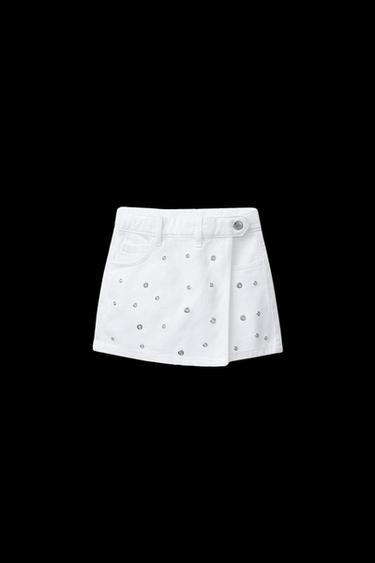EYELET SKORT BERMUDA SHORTS - White by Zara - Image 0