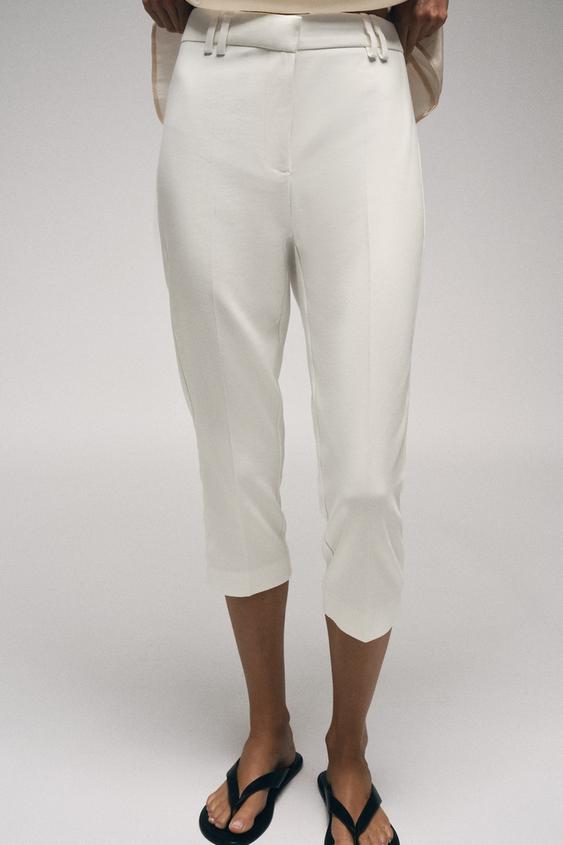 PANTALON CAPRI - Écru de Zara - Image 1