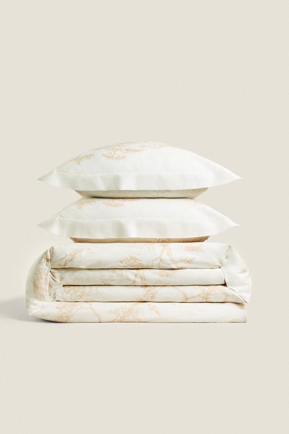 HOUSSE DE COUETTE SATIN TOILE DE JOUY - Beige | ZARA Canada