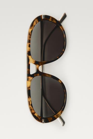 Gafas de sol aviador - Marrón de Zara