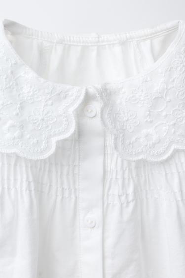 ROMANTIC EMBROIDERED SHIRT - Light ecru by Zara - Image 2