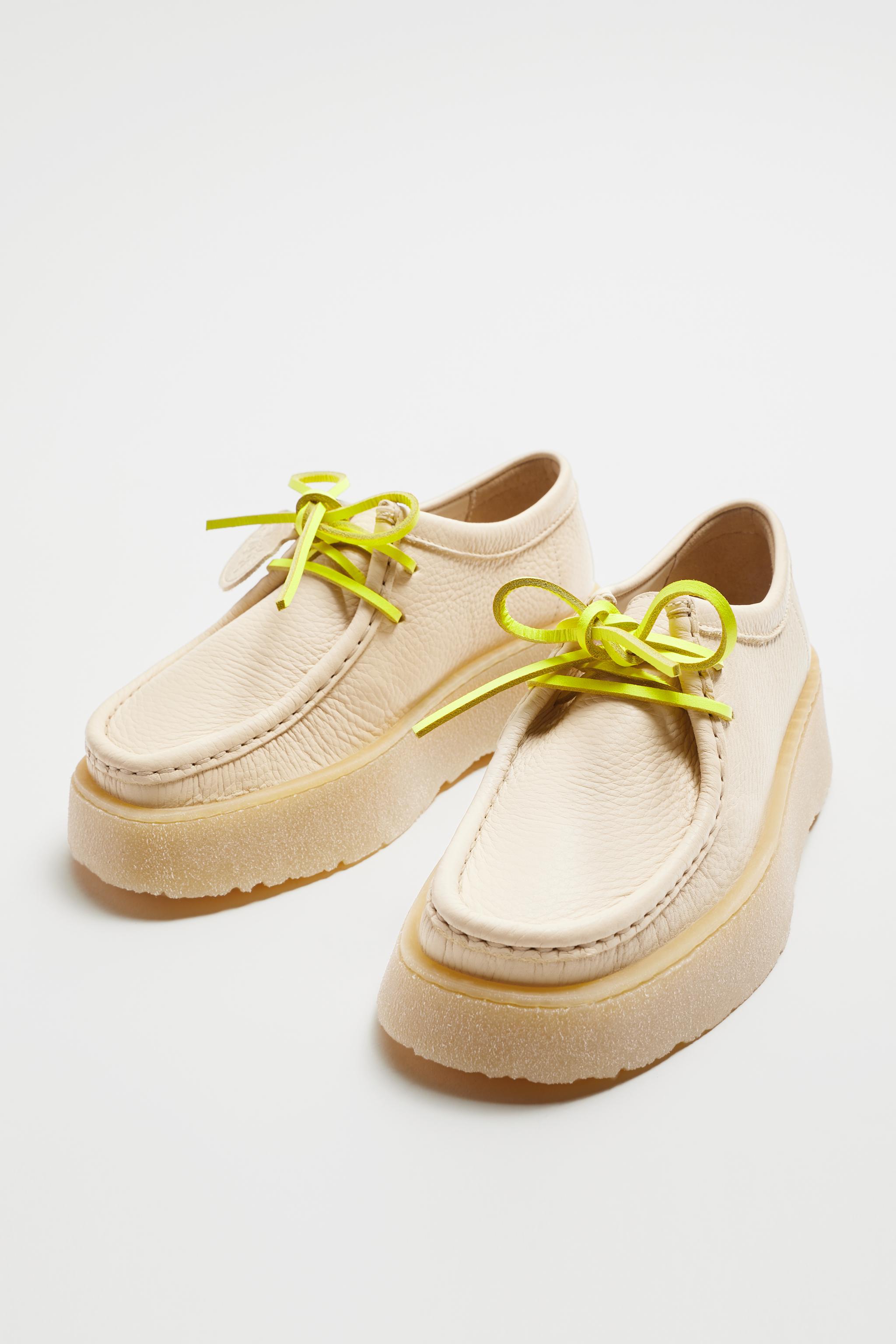 CLARKS® x ZARA LEATHER SHOES - Vanilla Yellow | ZARA United States