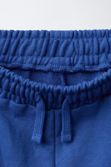 Zara GRAFFITI JOGGER PANTS - Blue