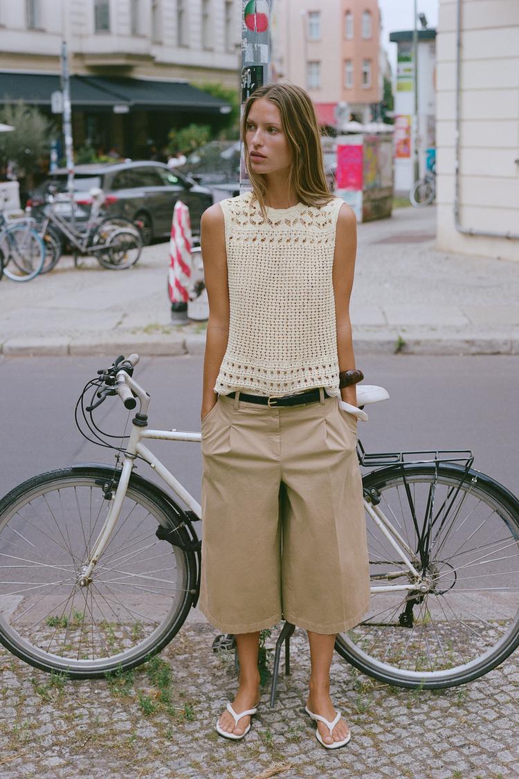 POINTELLE KNIT TOP