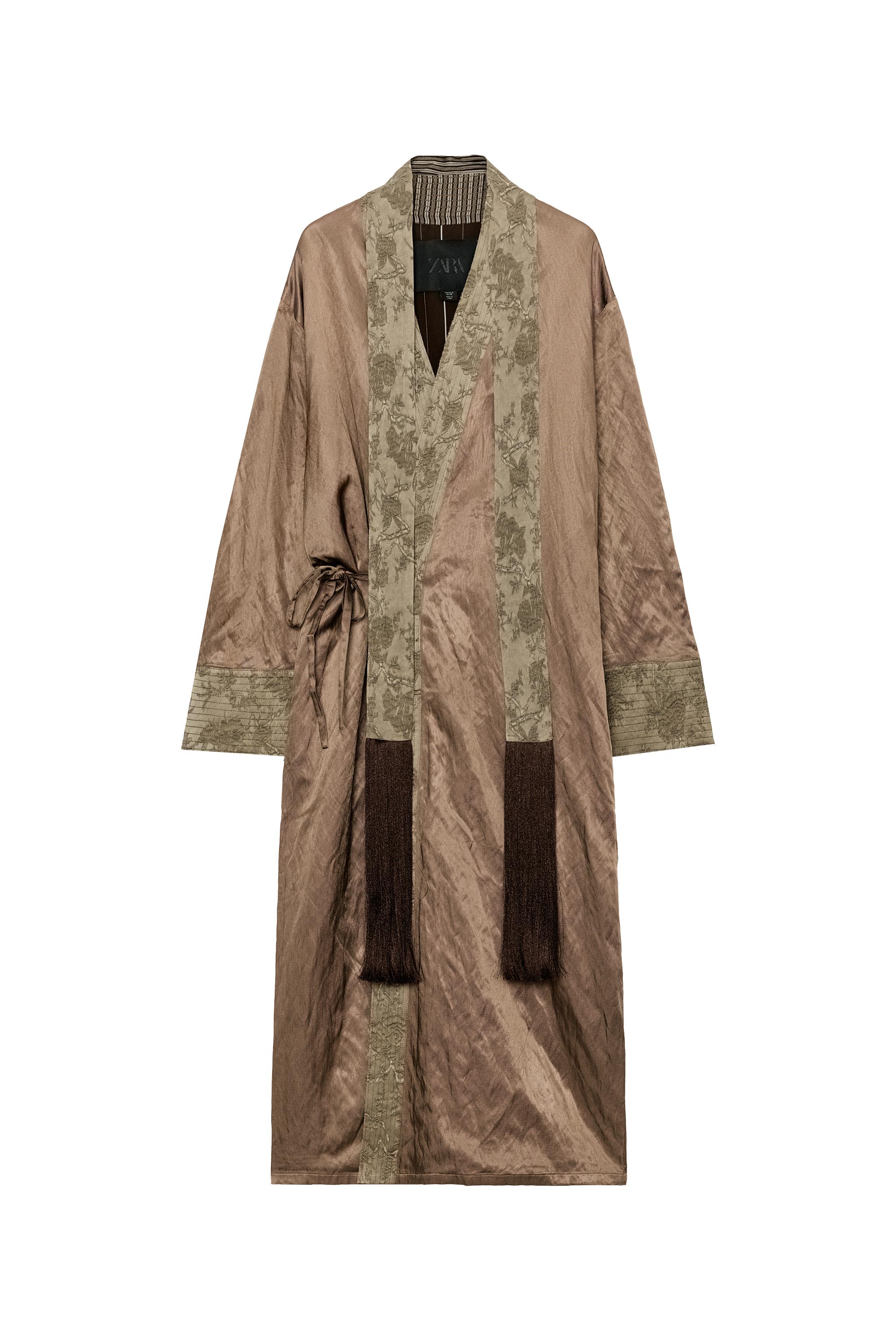 ジャカードスカーフ キモノ ZW コレクション - ペールピンク | ZARA 