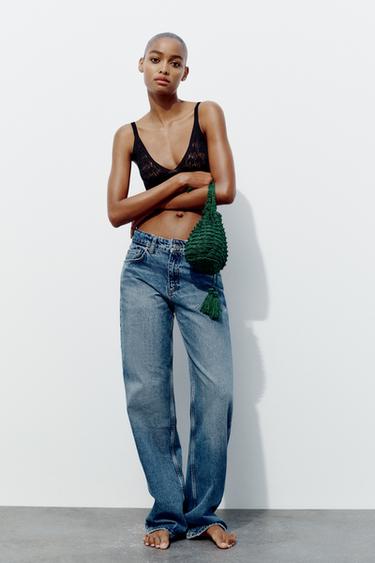 МИНИАТЮРНАЯ СУМКА-МЕШОК С БИСЕРОМ — Зеленый от Zara — изображение 0