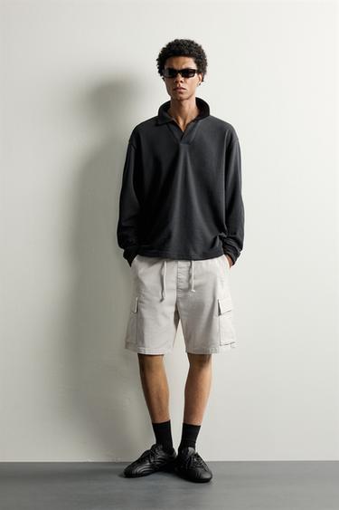 BERMUDA CARGO RELAXED FIT LAVADO - Hielo de Zara - Imagen 0