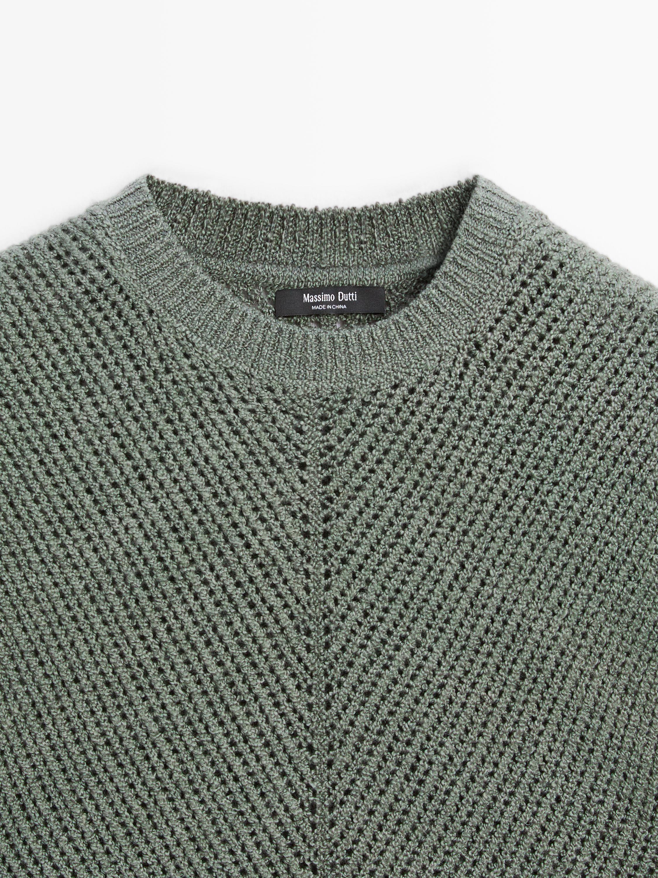 Top en maille sans manches à ajours fantaisie