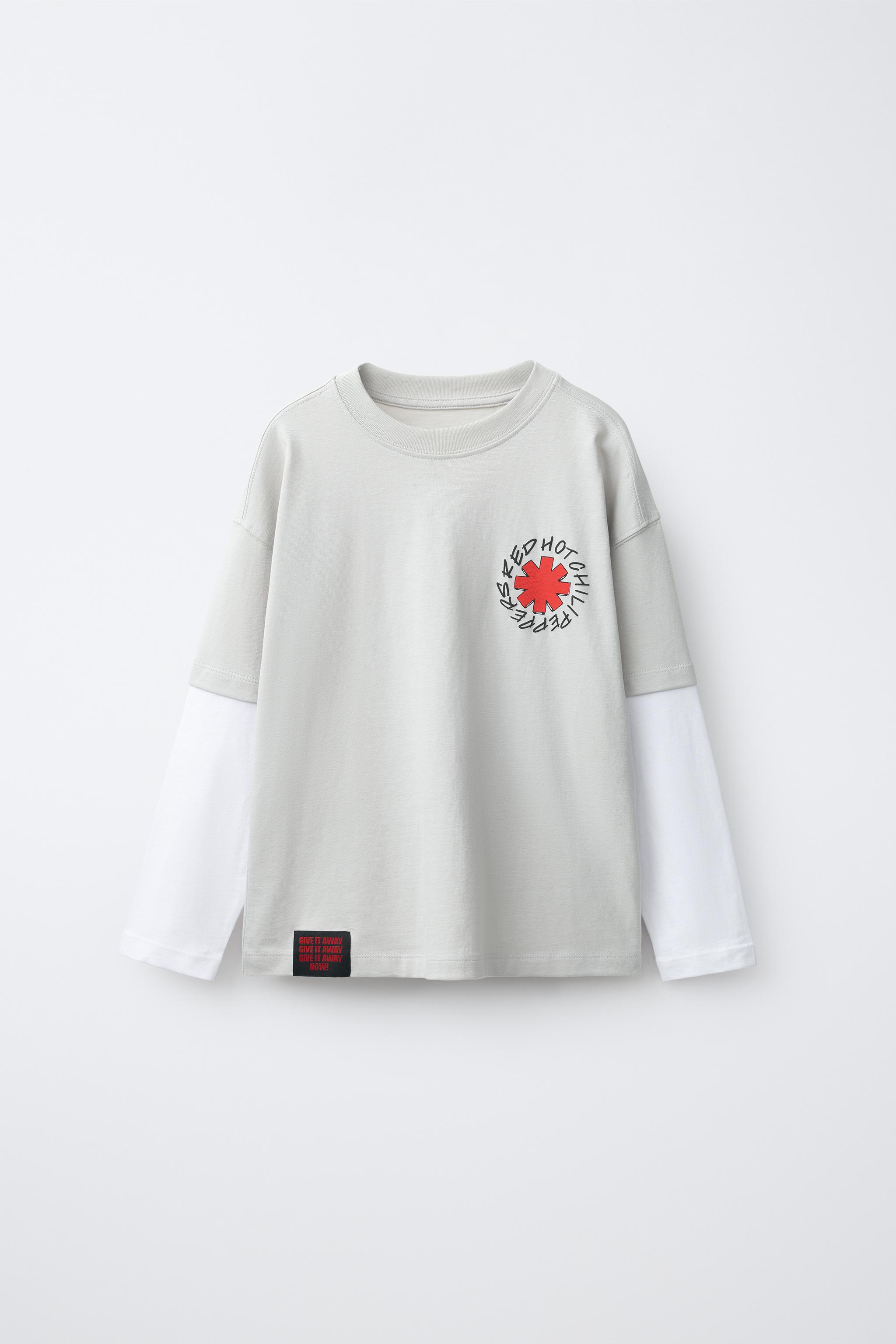 CAMISETA DOBLE MANGA ESTAMPADO RED HOT CHILI PEPPERS ®