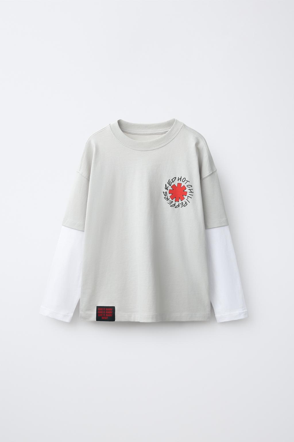 RED HOT CHILI PEPPERS ® PRINT DOUBLE-SLEEVE T-SHIRT