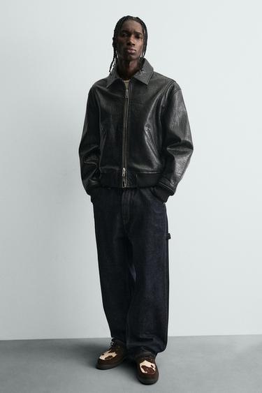 ZAPATO NÁUTICO PIEL ESTAMPADO ANIMAL - Marrón de Zara - Imagen 0