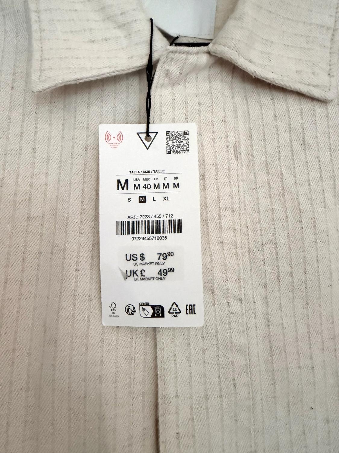 STRIPED TEXTURED OVERSHIRT - Image 5
