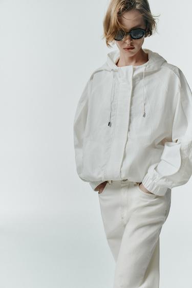ZW COLLECTION HOODED JACKET - White by Zara