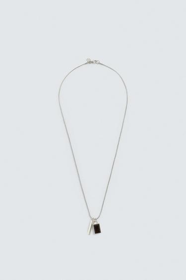 Zara CORD CHAIN WITH PENDANTS - Silver