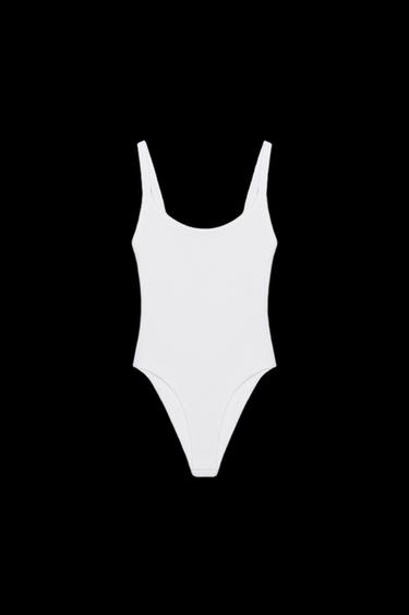BODY TIRANTES ALGODÓN - Blanco de Zara