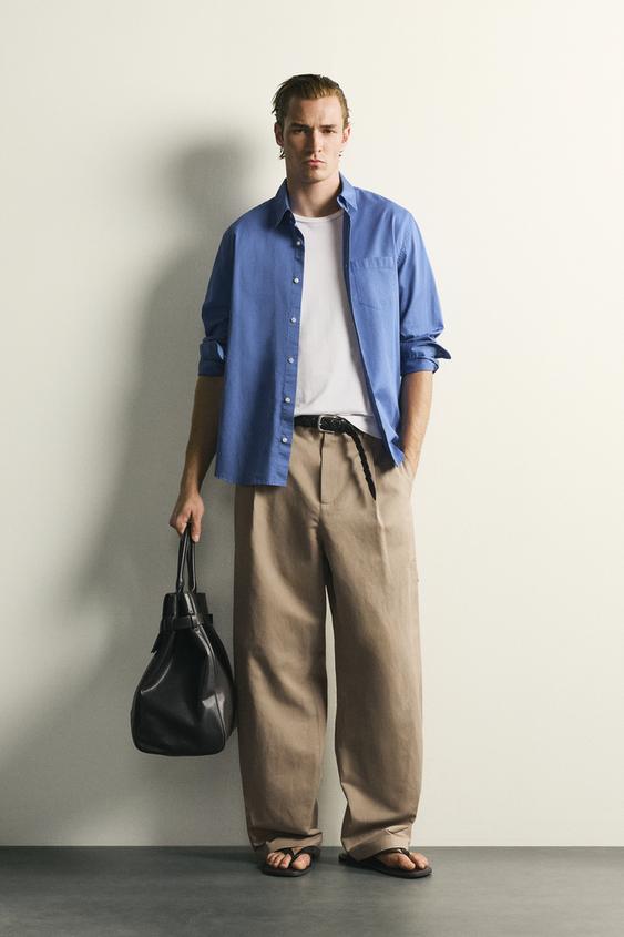 RELAXED FIT PİLİLİ PANTOLON