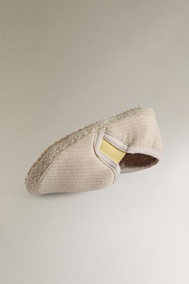NEUTRAL BABOUCHE SLIPPERS - Ecru White by Zara - Image 1