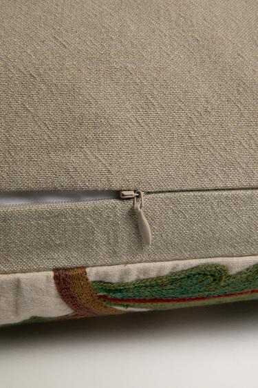 FLORAL CUSHION COVER - Light beige by Zara - Image 3
