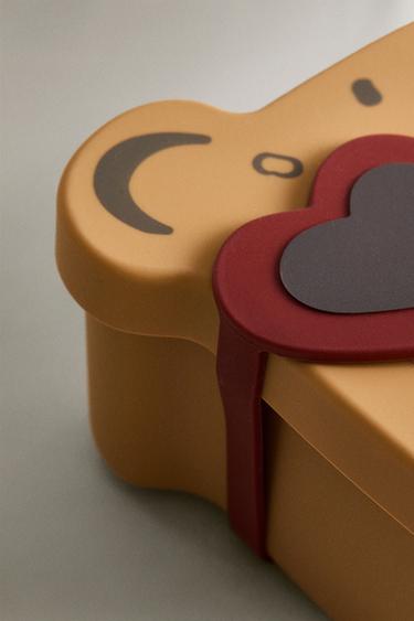 CHILDREN'S SILICONE CHEETAH LUNCH BOX - Orange by Zara - Image 3
