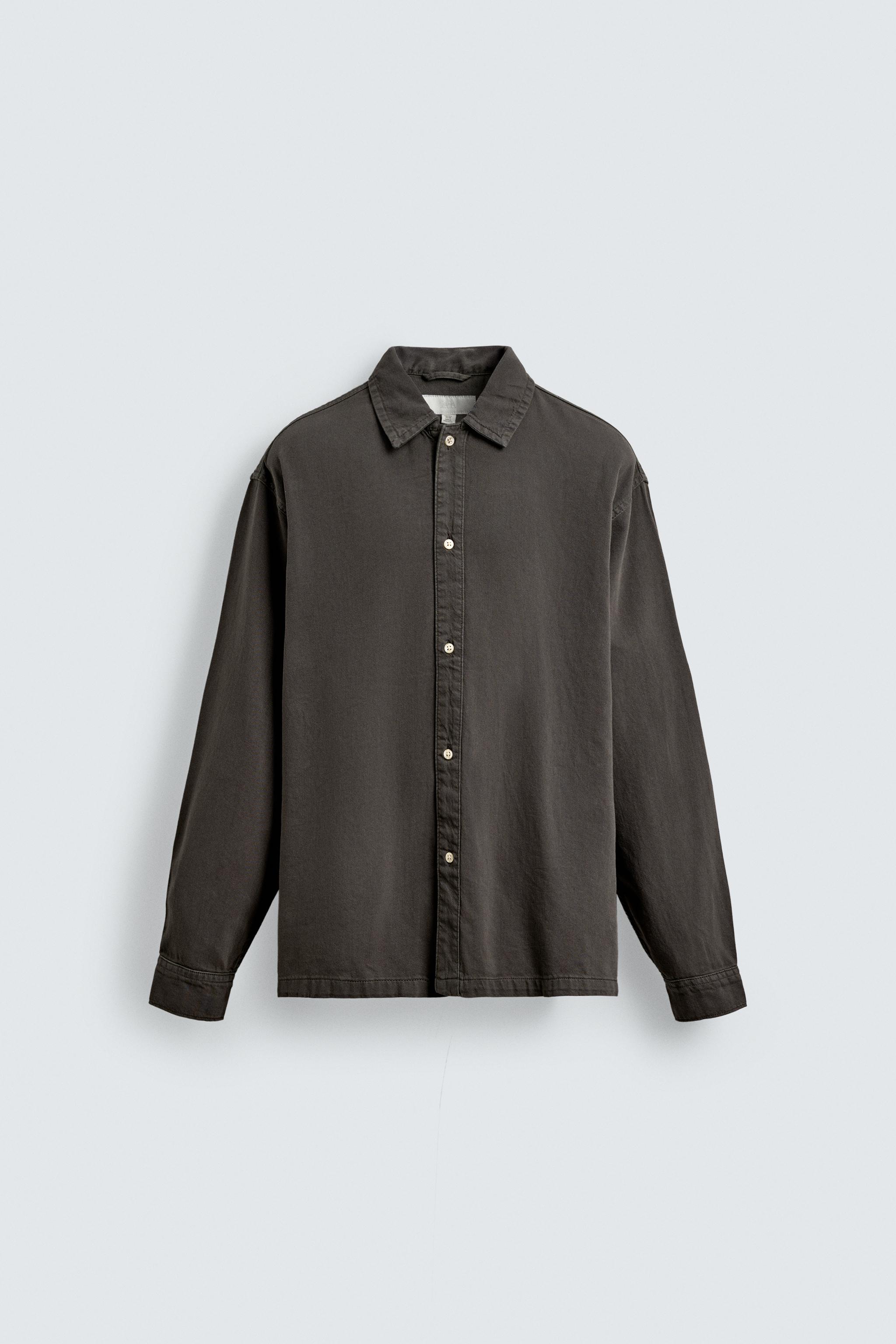 ZARA シャツ ZARA - タグつき新品☆ZARA☆オーバーサイズコットンシャツ☆黒M