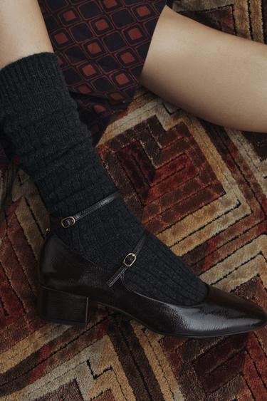 CHAUSSURES À TALONS DOUBLE BRACELET - Marron de Zara - Image 1