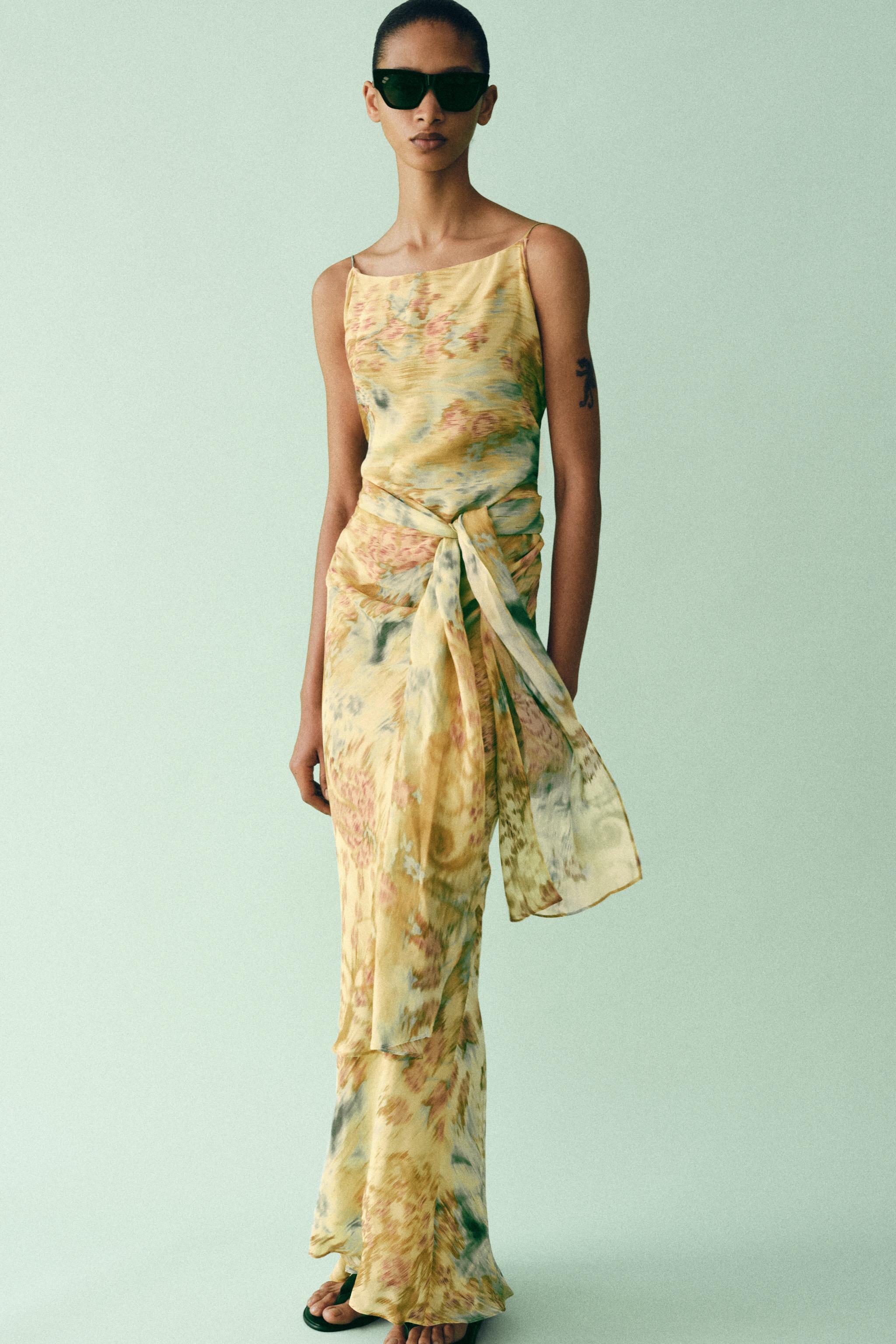 ZW COLLECTION PRINTED BOW DRESS