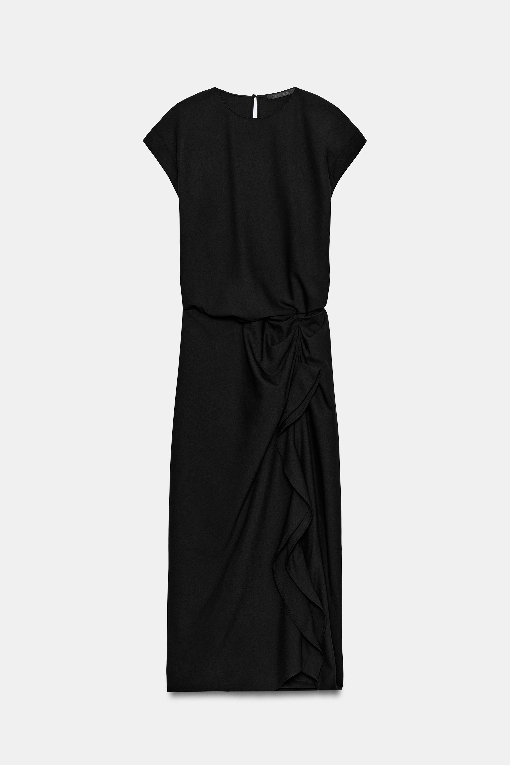 ZW COLLECTION DRAPED MIDI DRESS