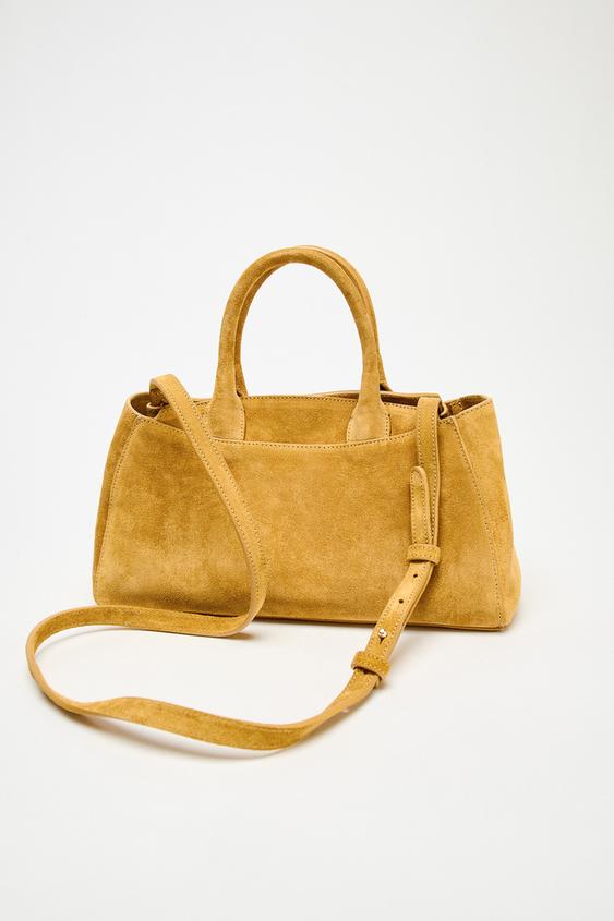 KABELKA MINI CITY ZE ŠTÍPANÉHO SEMIŠE - Žlutá od Zara - Obrázek 3