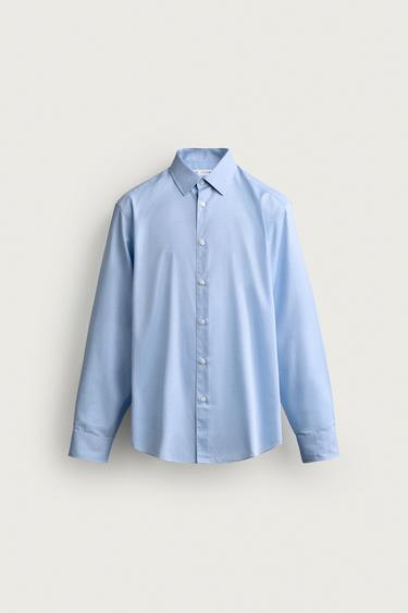 CAMISA ESTRUCTURA EASY CARE - Celeste de Zara
