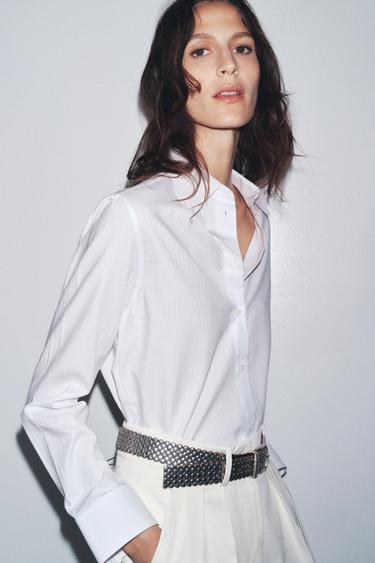 CHEMISE STRUCTURÉE ZW COLLECTION - Blanc de Zara - Image 3