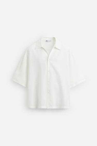 CAMISA FLUIDA RELAXED FIT - Blanco de Zara