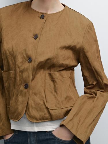 Zara Short jacket with fabric detail - Golden