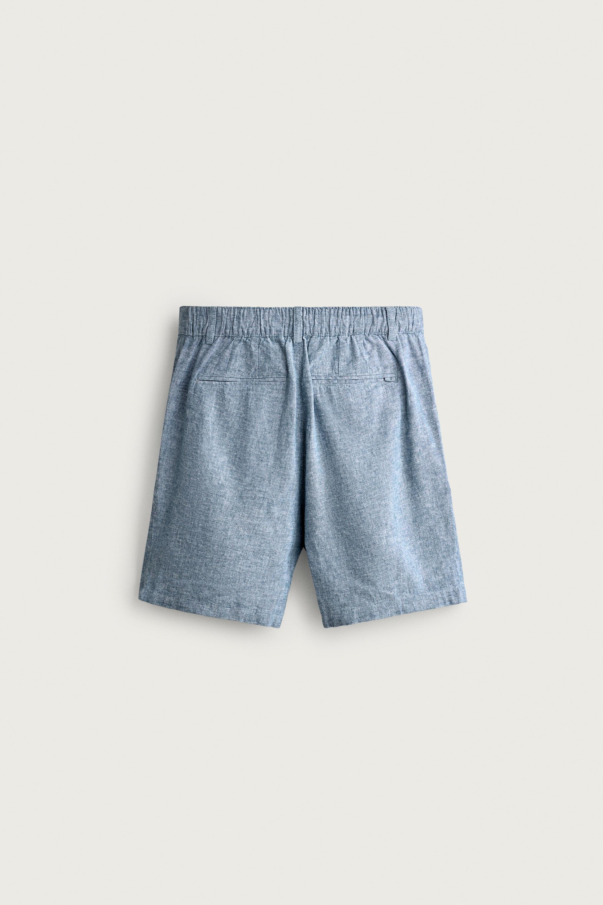 Мужские шорты Zara STRUCTURED REGULAR FIT SHORTS — фото 8