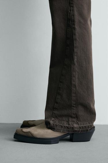 SABOTS EN CUIR - Gris de Zara - Image 0