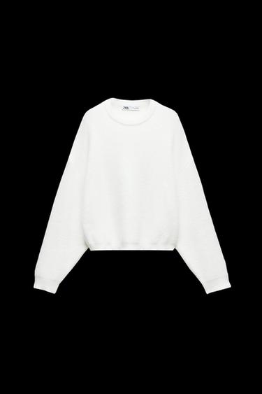 Zara SOFT FEEL KNIT SWEATER - White - Image 0