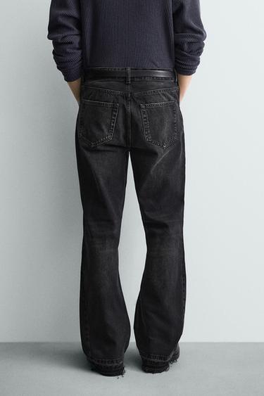 RIPPED FLARE FIT JEANS - Charcoal by Zara - Image 2