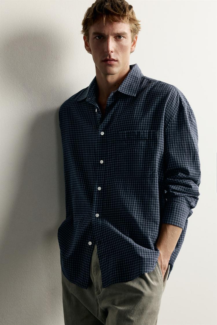 Camisa de cuadros de corte relajado 5