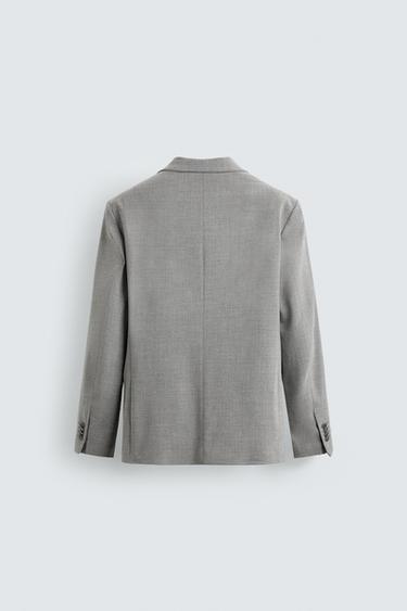 VESTE DE COSTUME STRUCTURÉE - Gris clair de Zara - Image 7